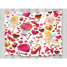 Pattern for Valentine's Day Wall Hanging Tapestry Smooth Supple Multi-size   253345086327